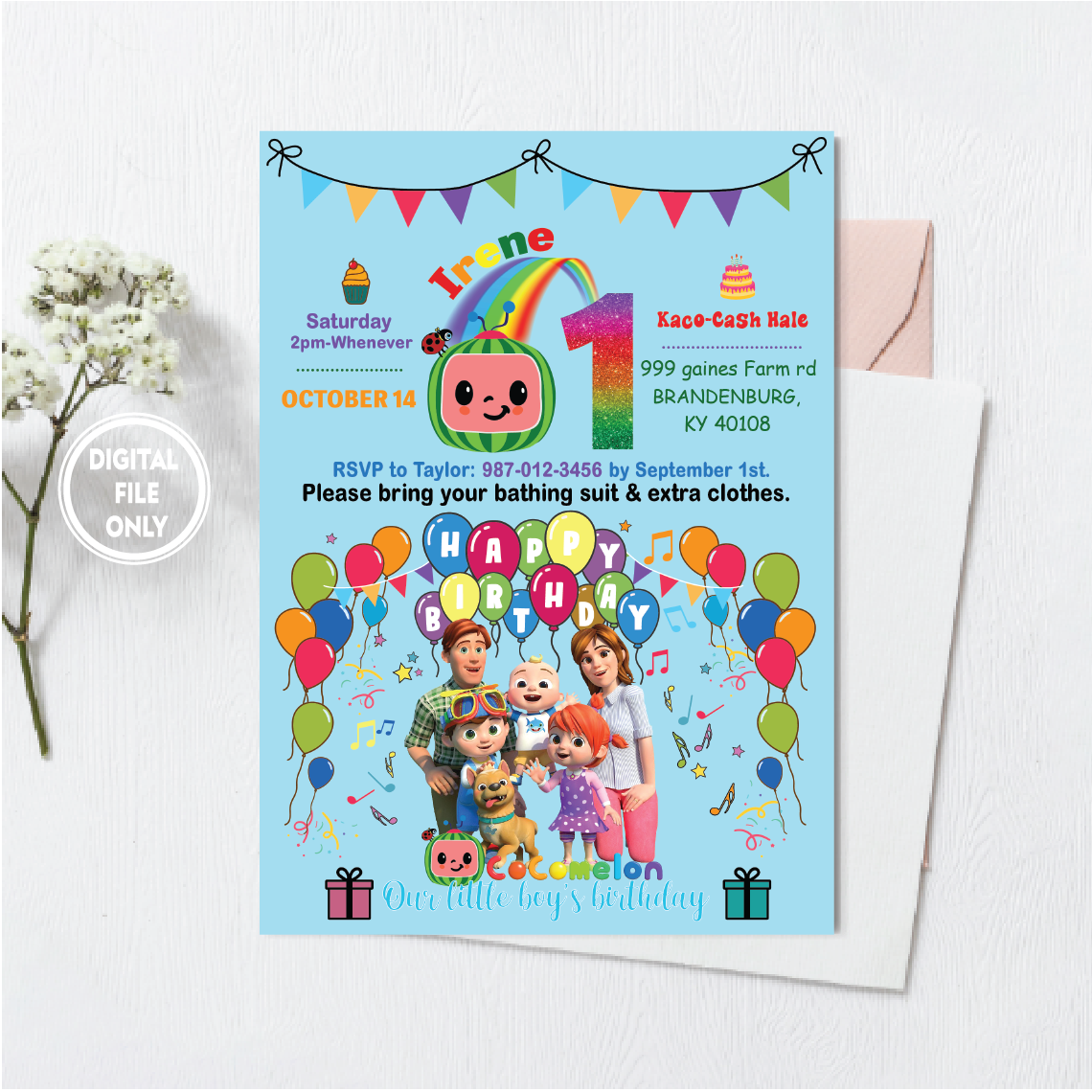 Personalized File Custom Birthday Invitation Png, Inspire Uplift