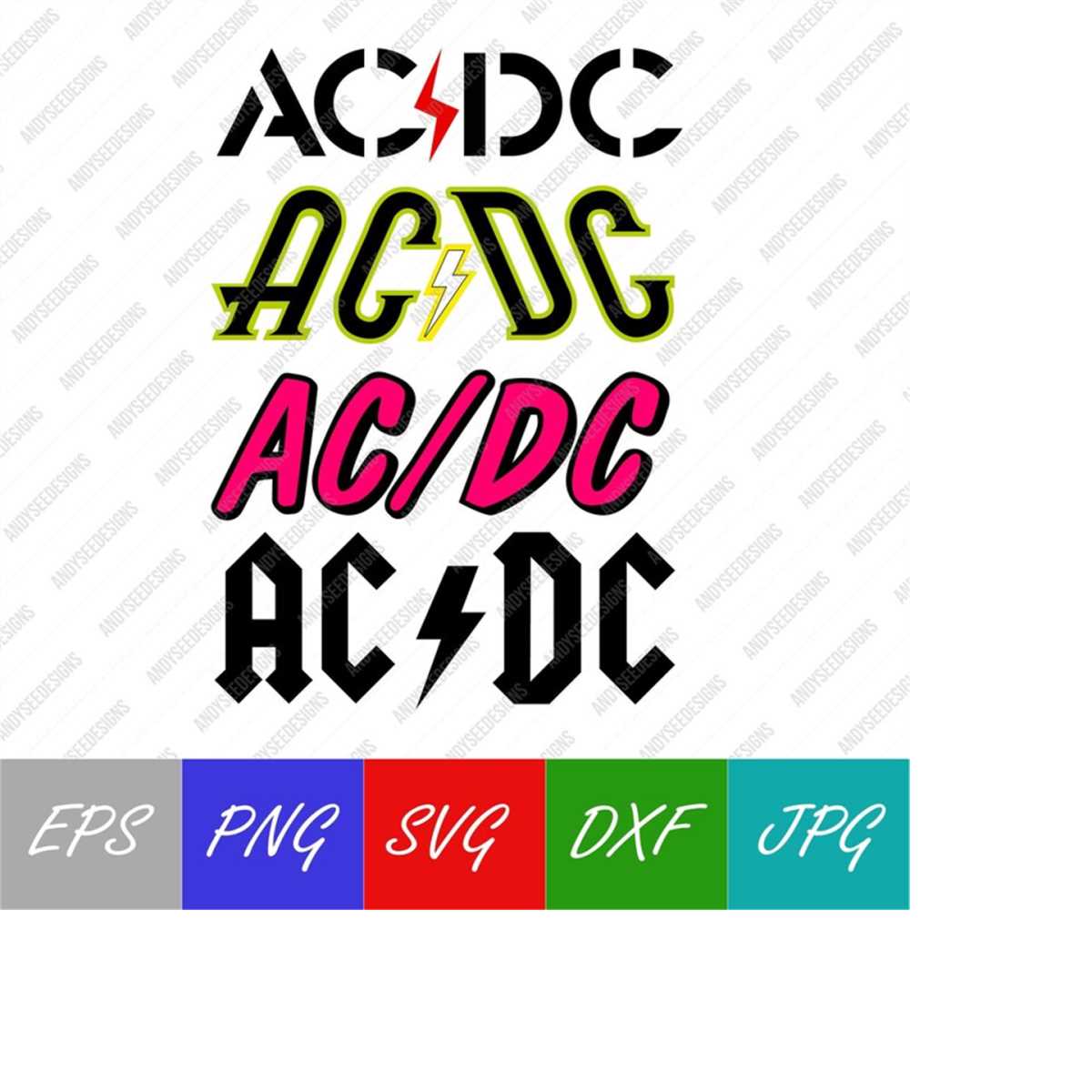 ACDC, AC/DC Logo, 70s, 80s, Rock n Roll, Retro, Vector Digit - Inspire ...