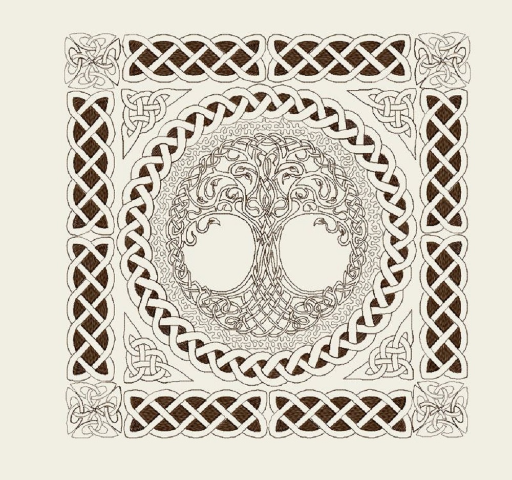 Machine Embroidery Design Celtic tree of life in trapunto te - Inspire ...