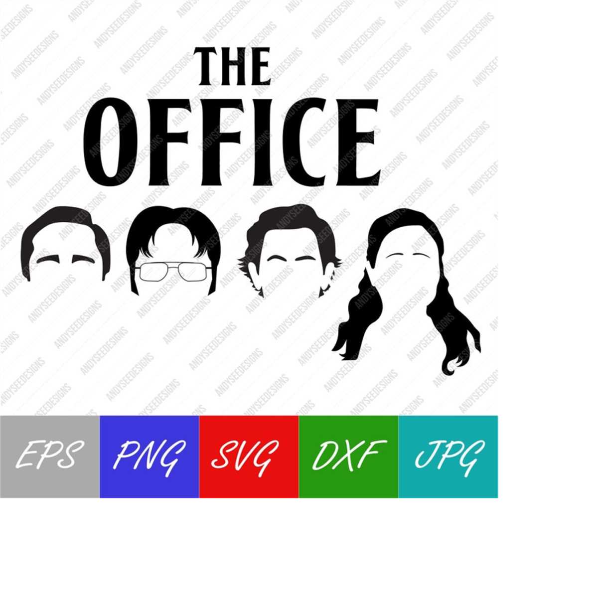 The Office SVG Characters, Cast, Michael, Dwight, Jim, Pam V Inspire