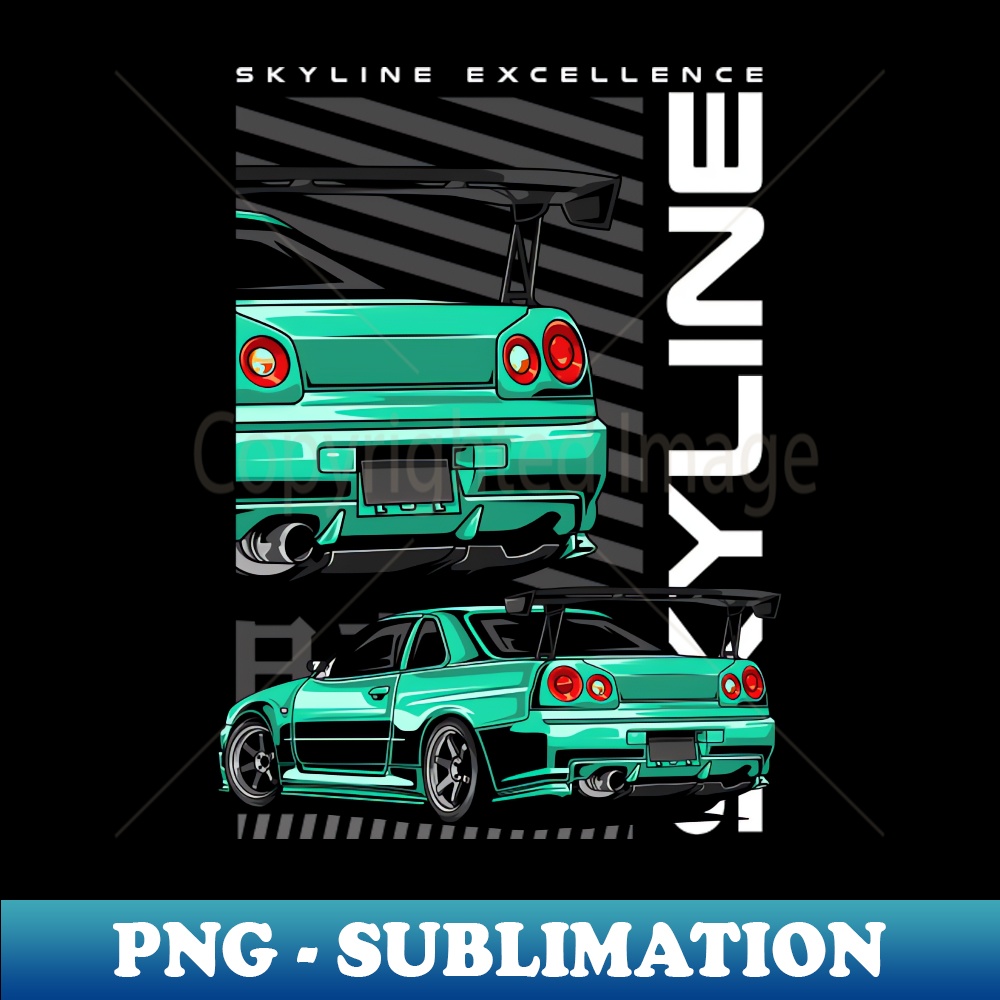 Skyline GT-R R34 Racing Car - High-Quality PNG Sublimation D | Inspire ...