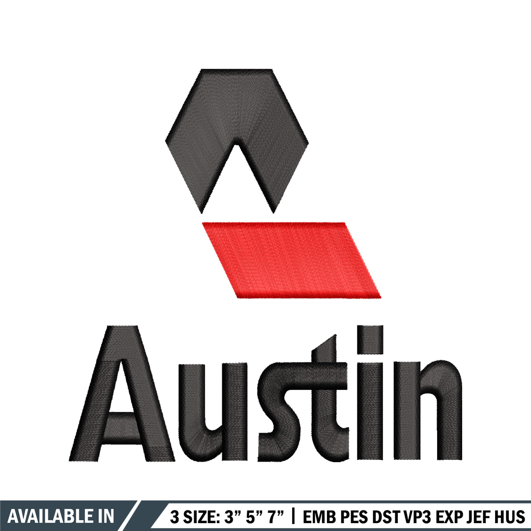 Austin logo embroidery design, Austin logo embroidery, logo Inspire