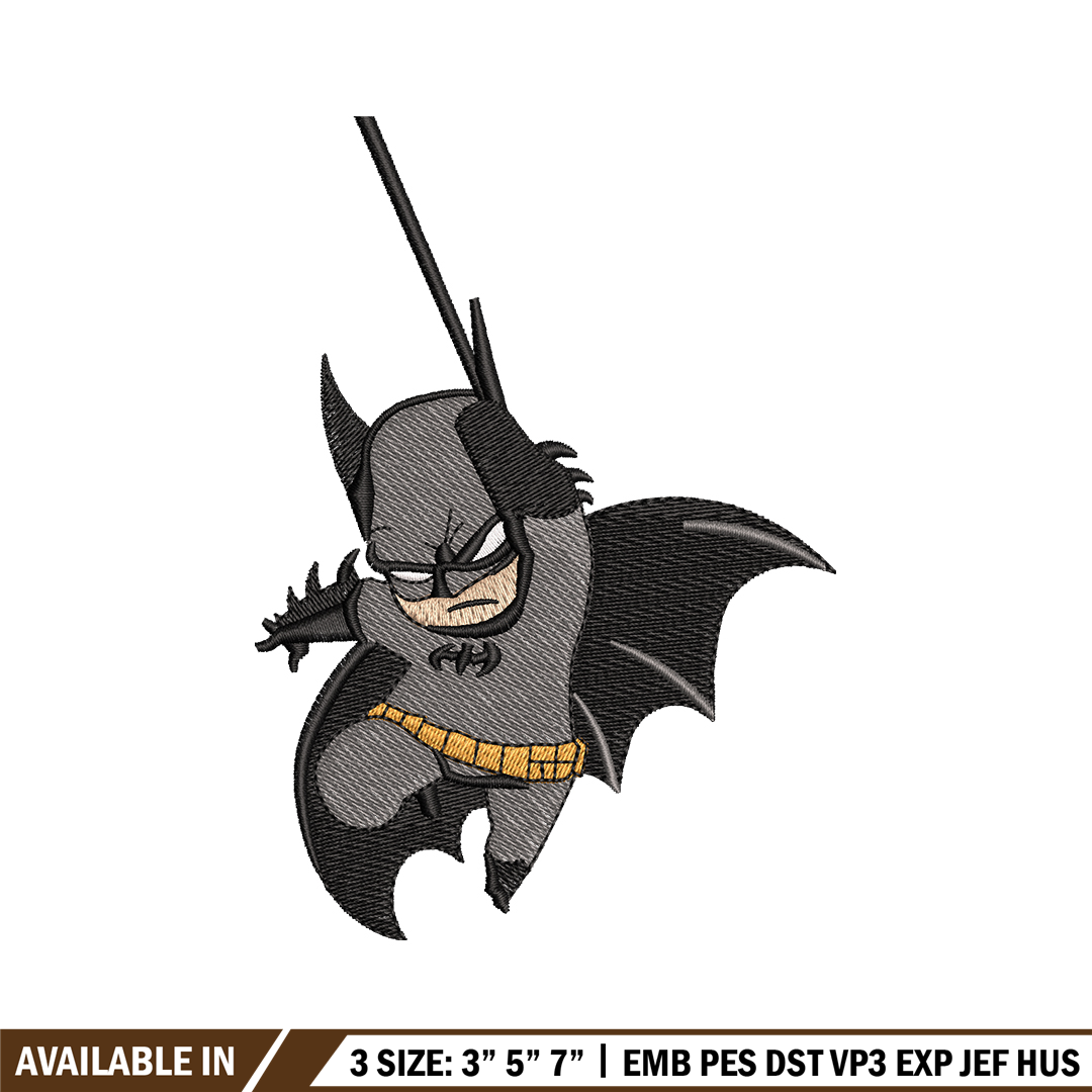 Batman chibi embroidery design, Batman chibi embroidery, log | Inspire ...