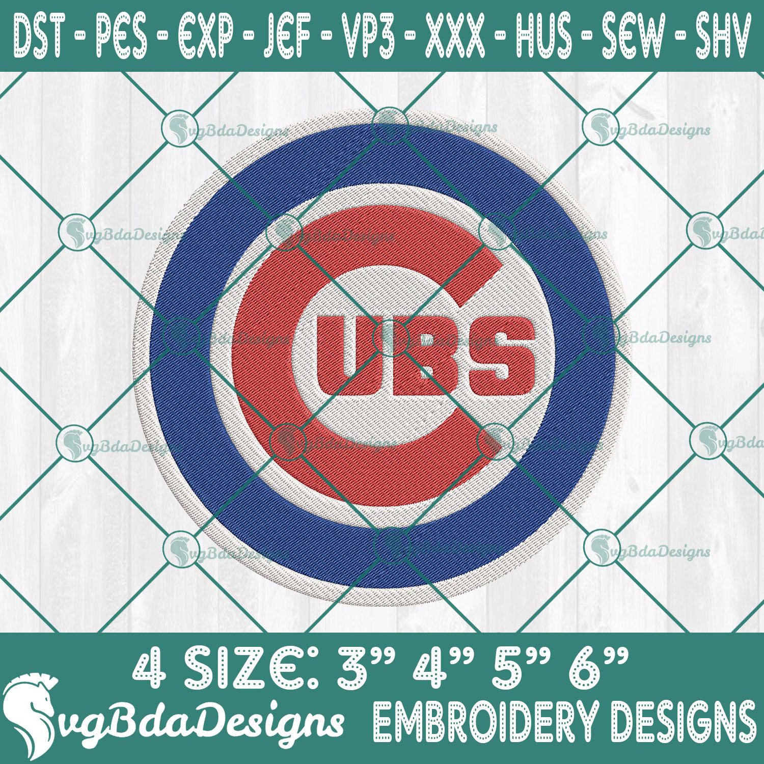 Cubs Logo Embroidery Designs, MLB Logo Embroidered, Cubs Bas | Inspire ...
