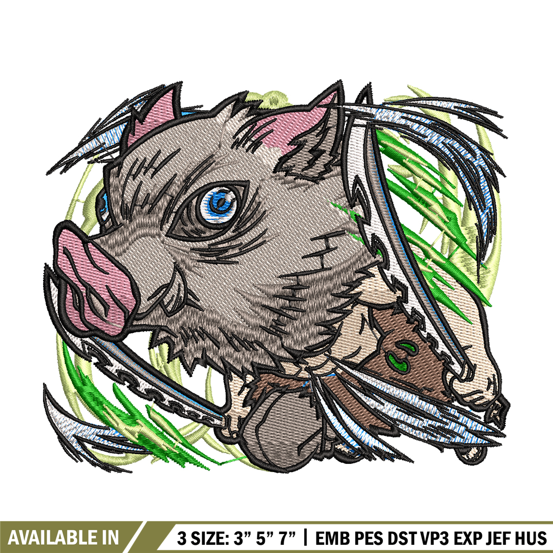 Inosuke Van Pattern Inosuke embroidery design, Kimetsu no Yaiba embroidery, embr | Inspire ...