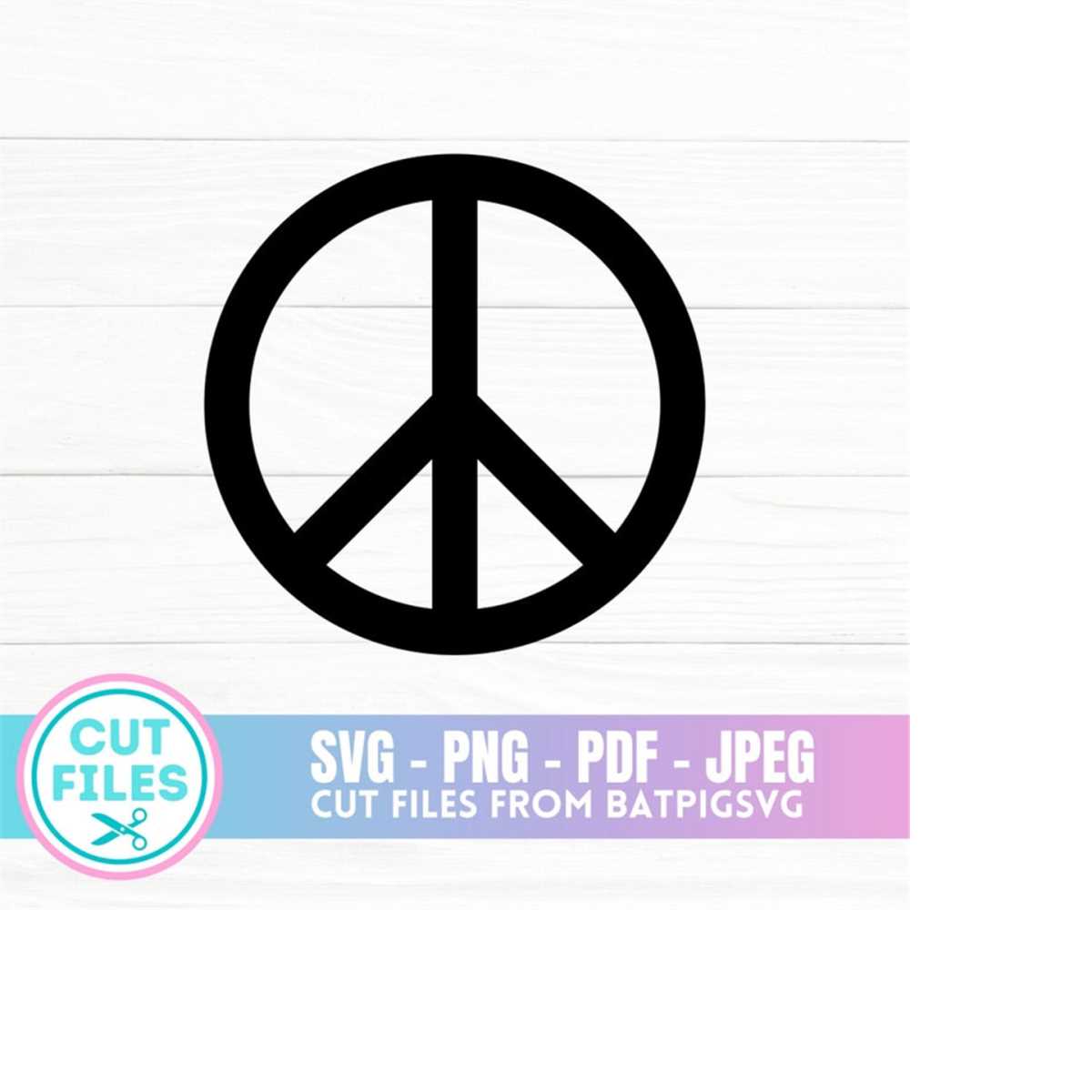 Peace Sign SVG, Instant Download, Cricut, Silhouette, PNG Cl - Inspire ...