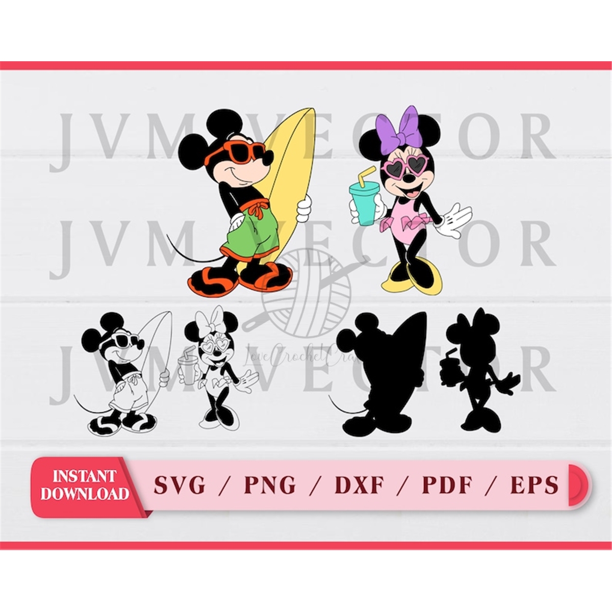 Mouse Beach SVG, clipart, digital file - Inspire Uplift