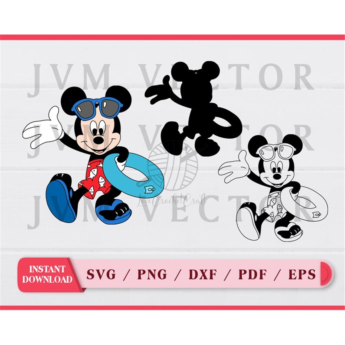 Mouse Beach SVG, clipart, digital file | Inspire Uplift
