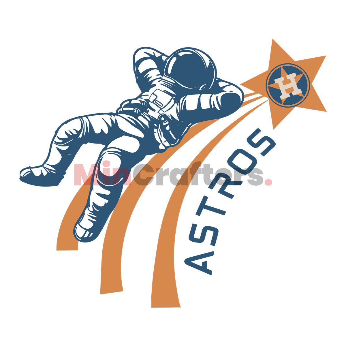 Vintage Houston Astros Baseball Astronaut SVG File For Cricu | Inspire ...