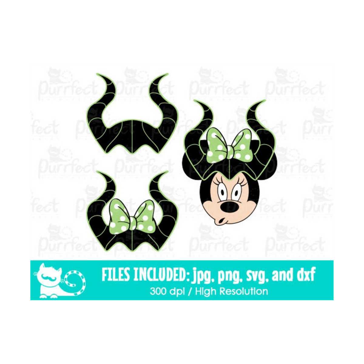 Maleficent Horns SVG, Minnie Halloween Maleficent Horns SVG, | Inspire ...