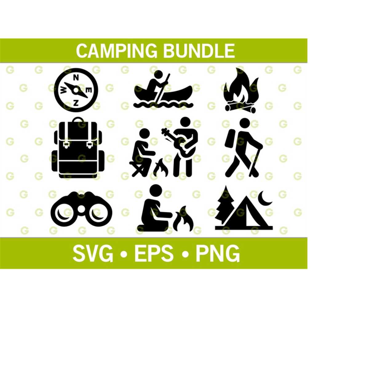 Camping SVG, SVG Bundle, Outdoors SVG, Summer Svg, Hiking sv - Inspire
