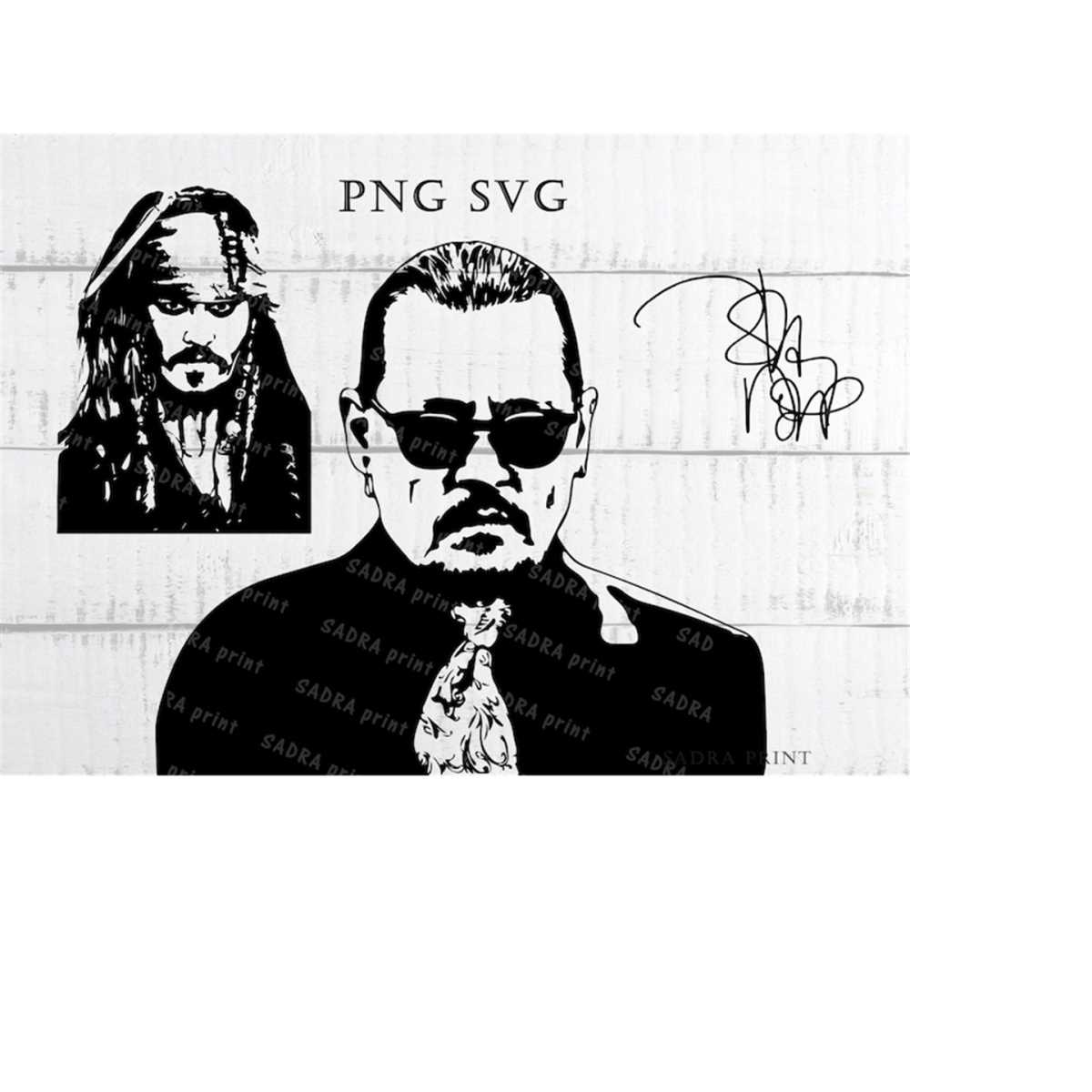 3 different files in SVG PNG JPG files Johnny Depp Silhouett - Inspire ...