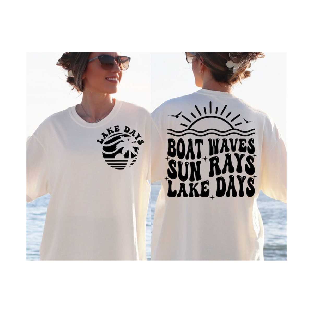 Boat Waves Sun Rays Lake Days Svg, Lake Life Svg, Summer Lak | Inspire ...