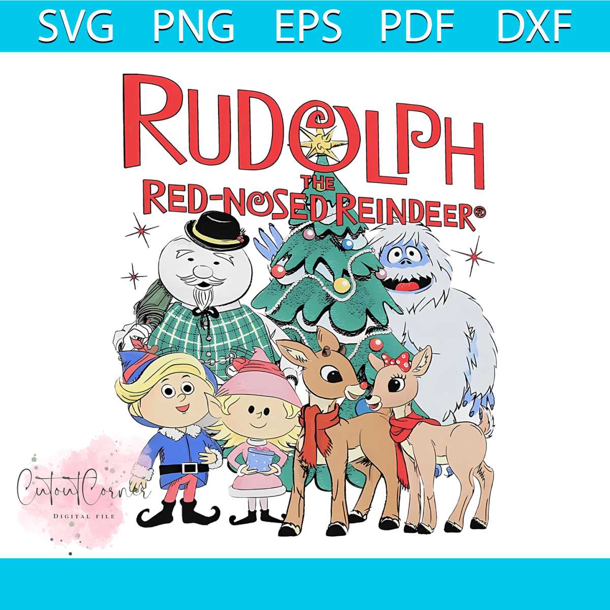 Rudolph The Red Nosed Reindeer Christmas PNG Download | Inspire Uplift