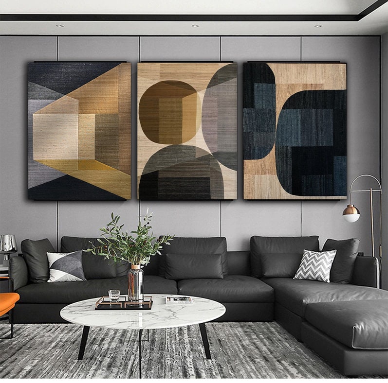 Modern Simple Neutral Gallery Wall Art Set Of 3 Pastel Nordi | Inspire ...
