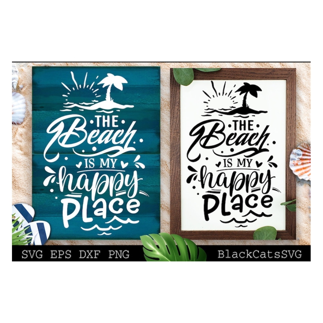 The beach is my happy place svg, Beach svg, Summer svg, Beac Inspire