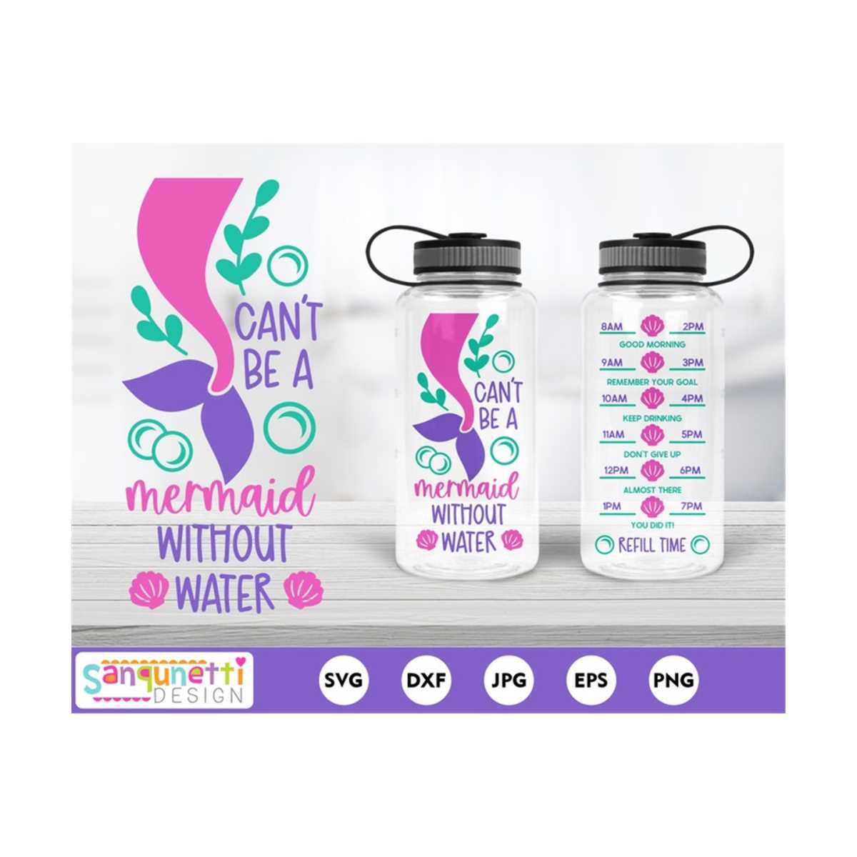 Tracker Bottle Mermaid Let The Sea Set You Free Motivational Water Soul ...