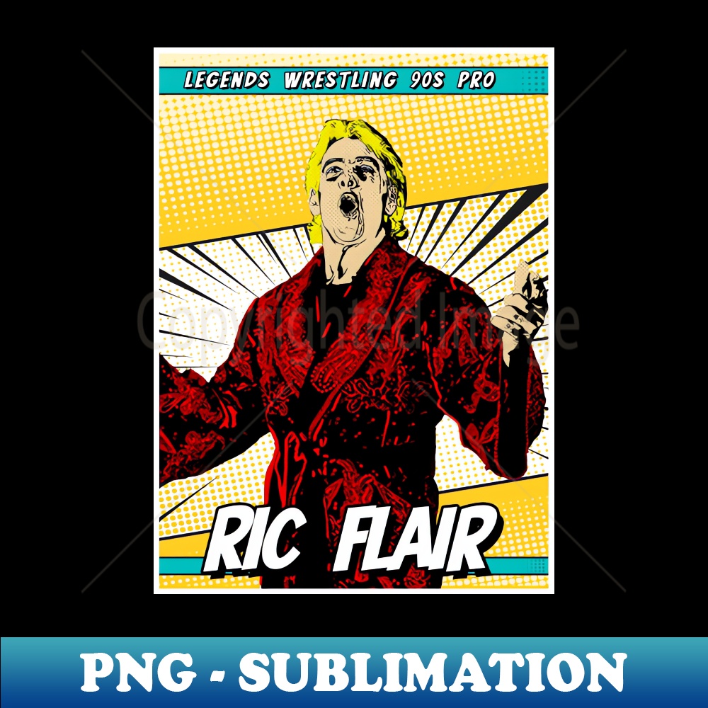 Ric Flair Wrestling 90s Pro - Signature Sublimation PNG File | Inspire ...