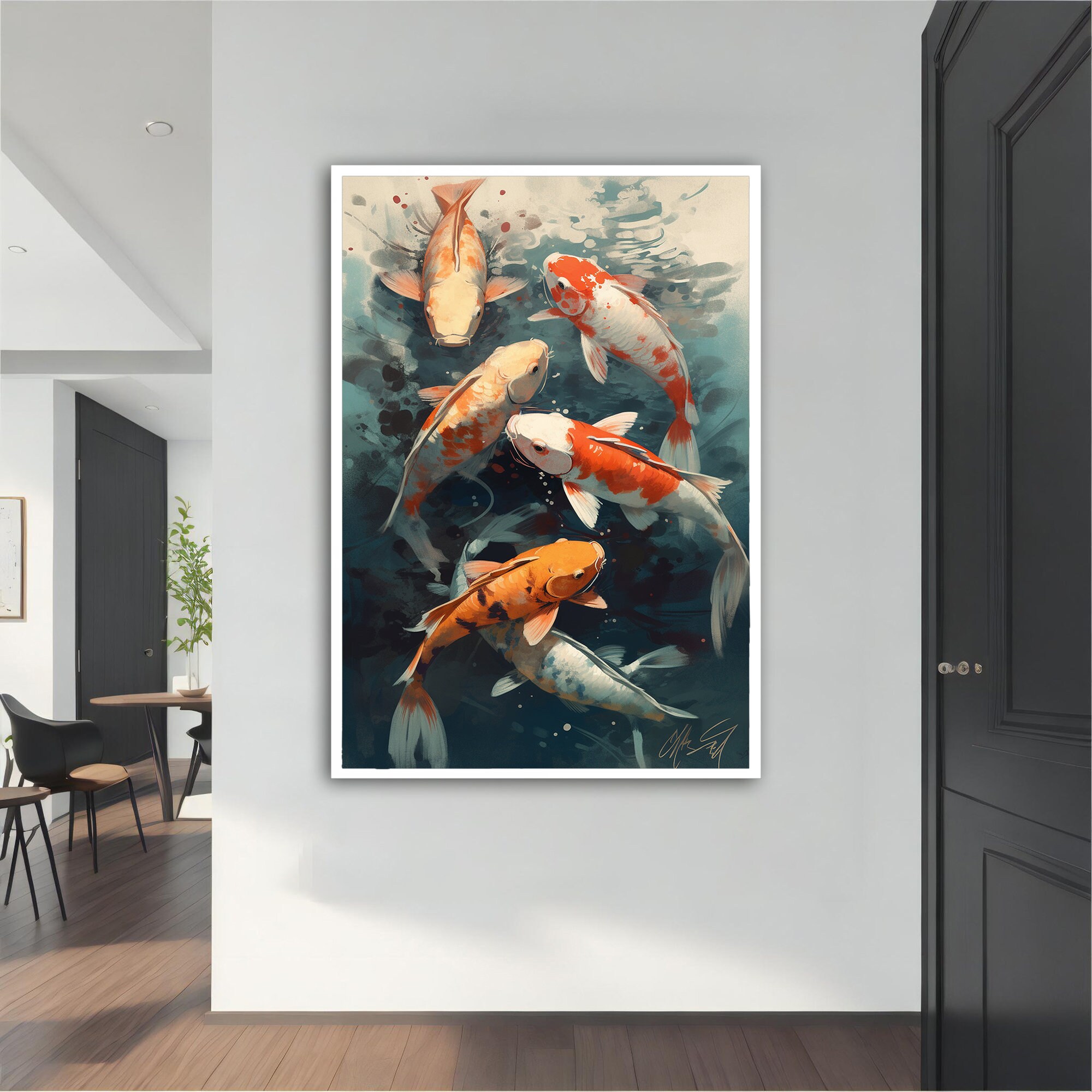 Fish canvas painting, fish poster,fish wall art, fish art, h | Inspire ...