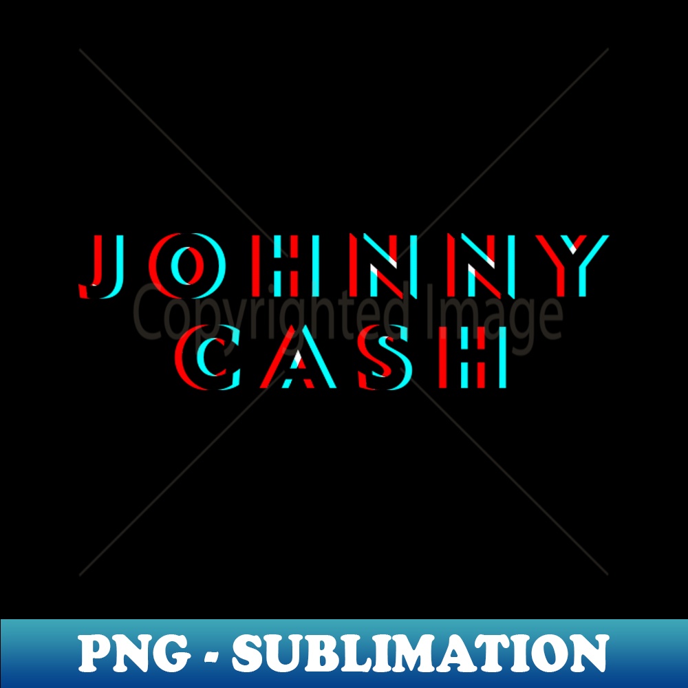 Johnny Cash Horizon Glitch - PNG Transparent Sublimation Des | Inspire ...