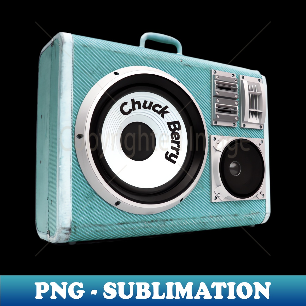 a radio 60s with sticker Chuck Berry - Decorative Sublimatio | Inspire ...
