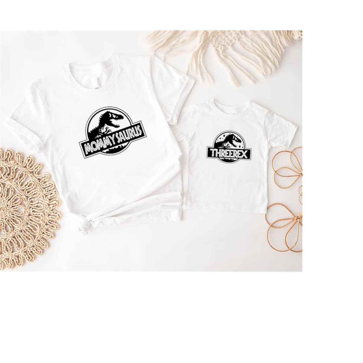 Dinosaur Birthday Shirts, Three-rex Shirt, Family Birthday S