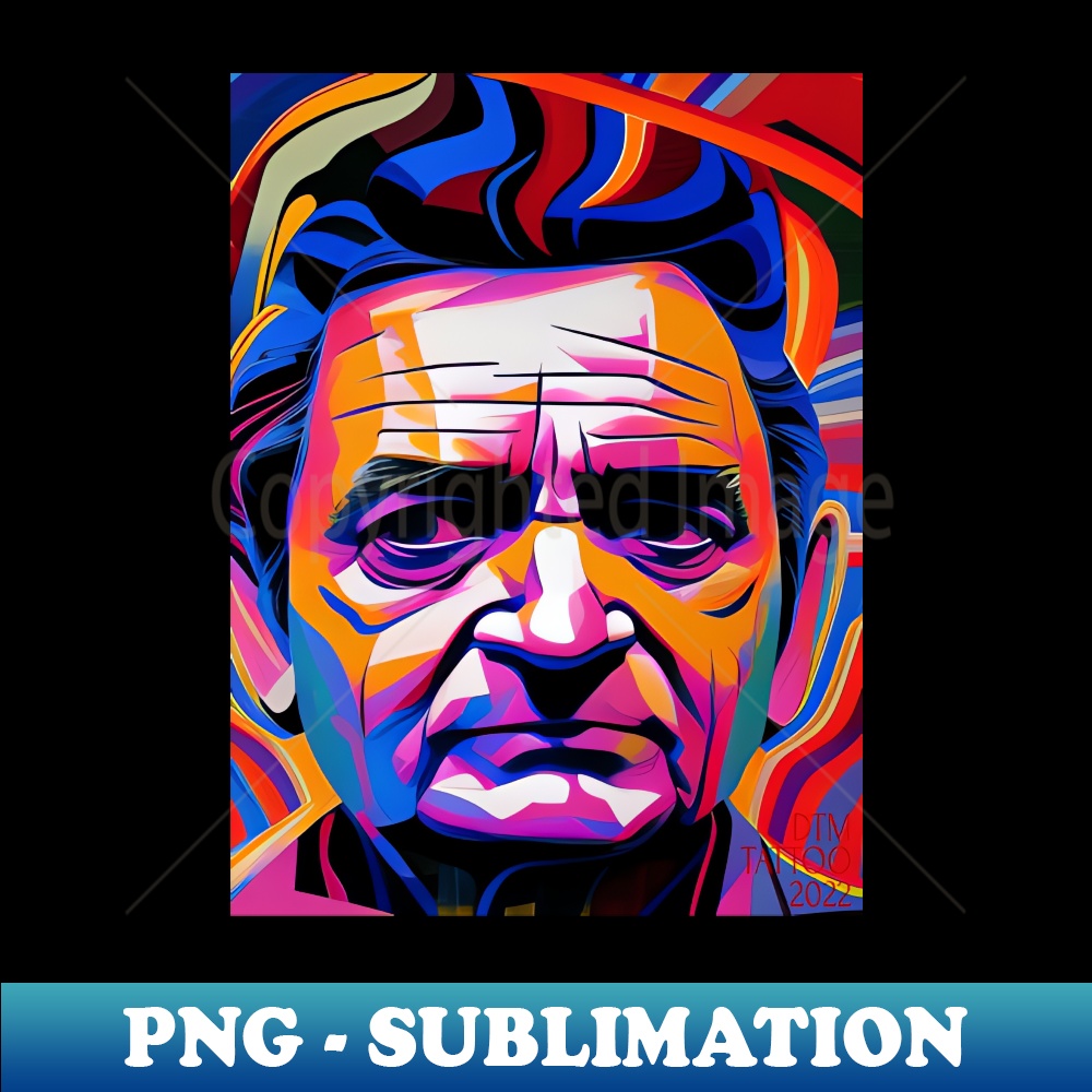 Johnny cash - PNG Transparent Sublimation Design - Bold & Ey - Inspire ...
