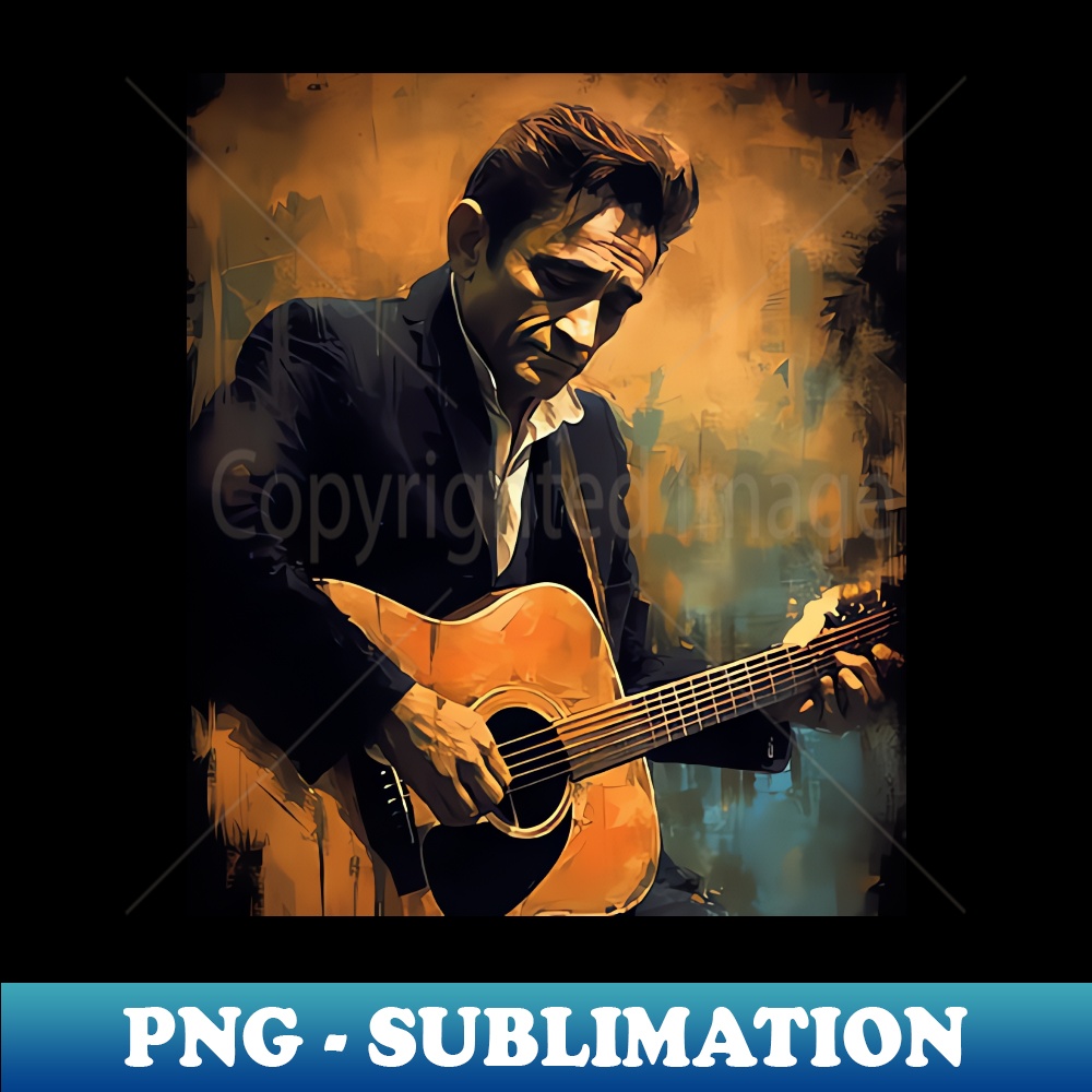 Johnny Cash Colorful Style - Sublimation-Ready PNG File - C | Inspire ...