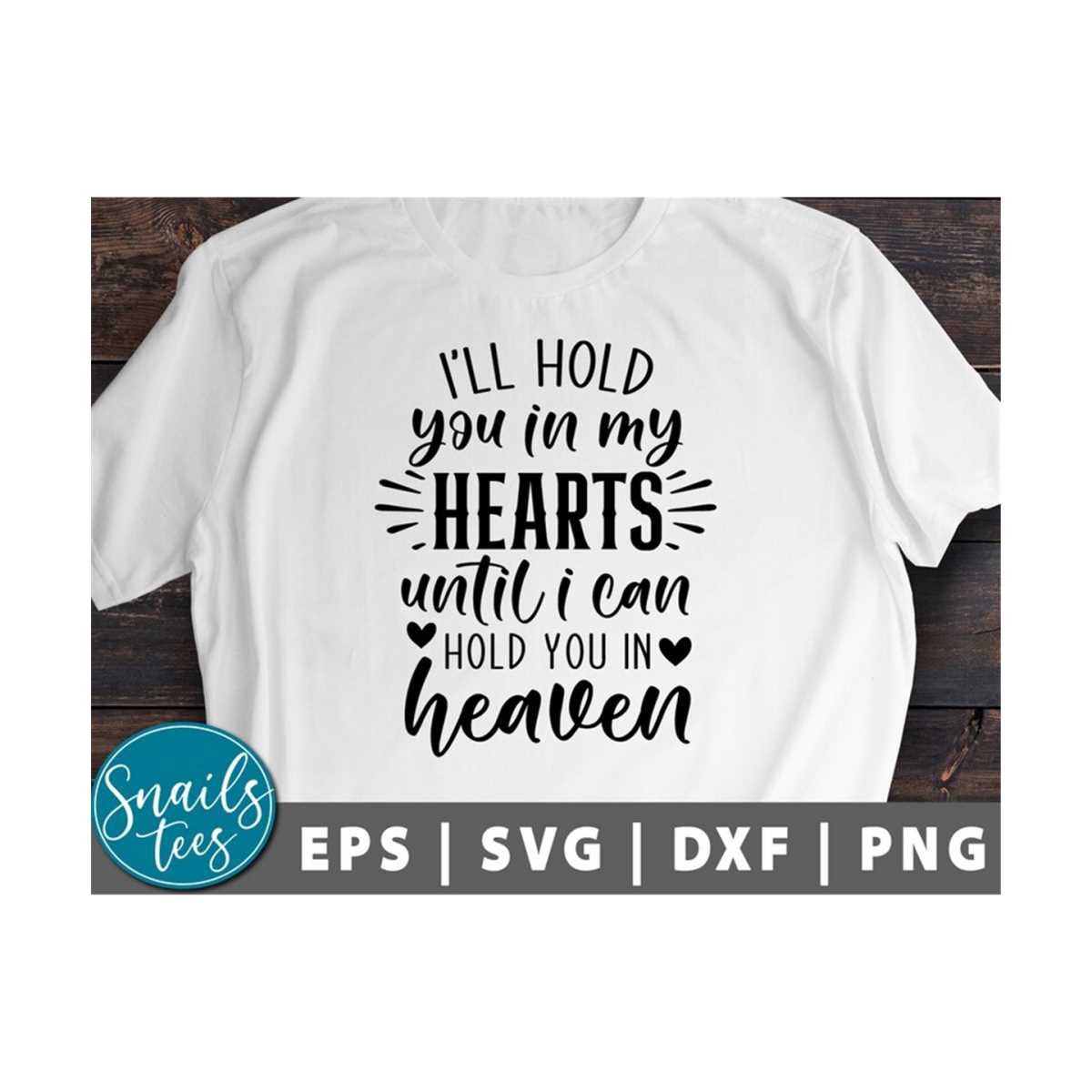 I'll Hold You In My Heart Until I Can Hold You In Heaven - Upload Image, Husband Wife, Personalized Shaped Wood Sign