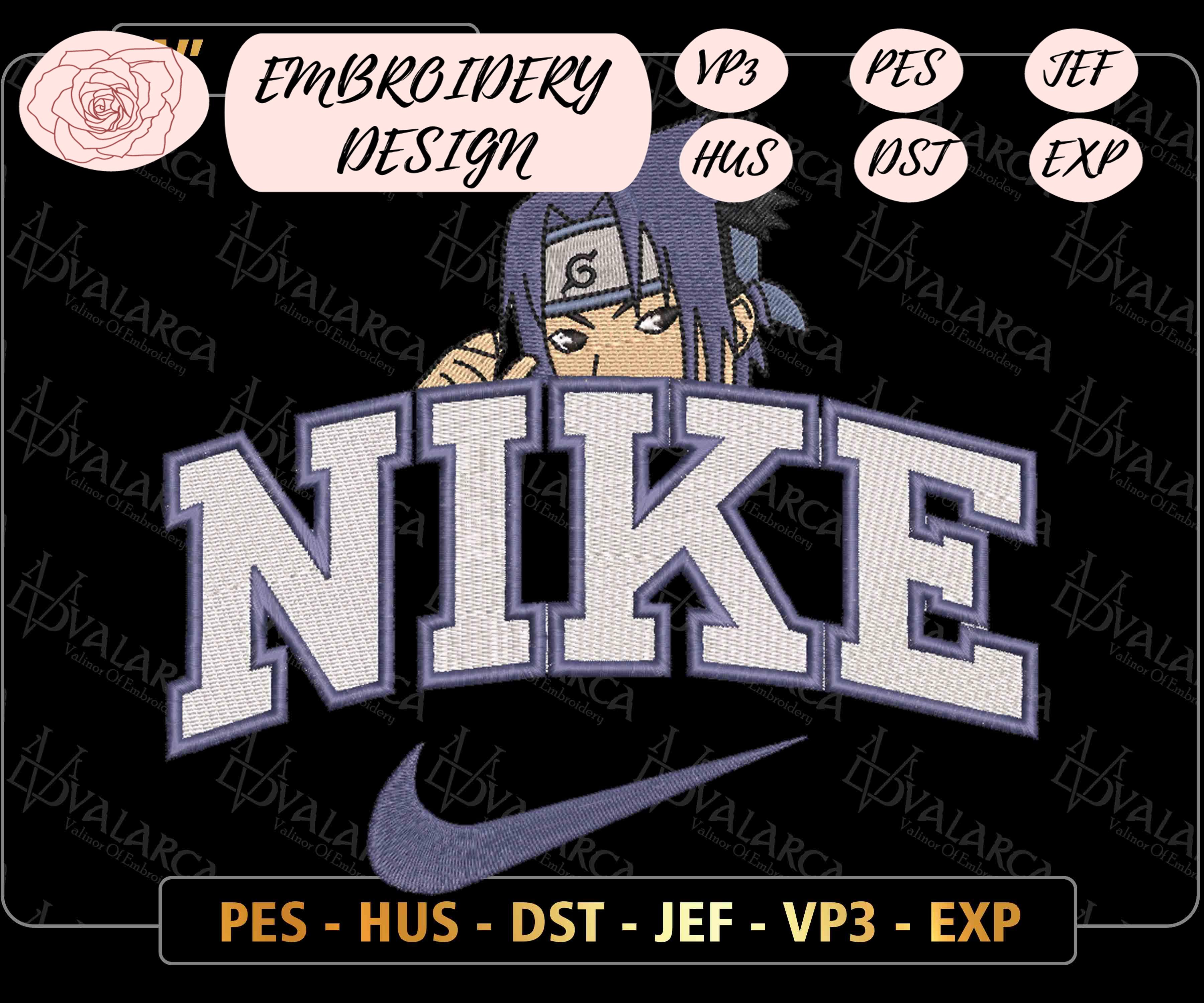 Inspired Anime Embroidered Sweatshirt, NIKE X Sasuke Naruto