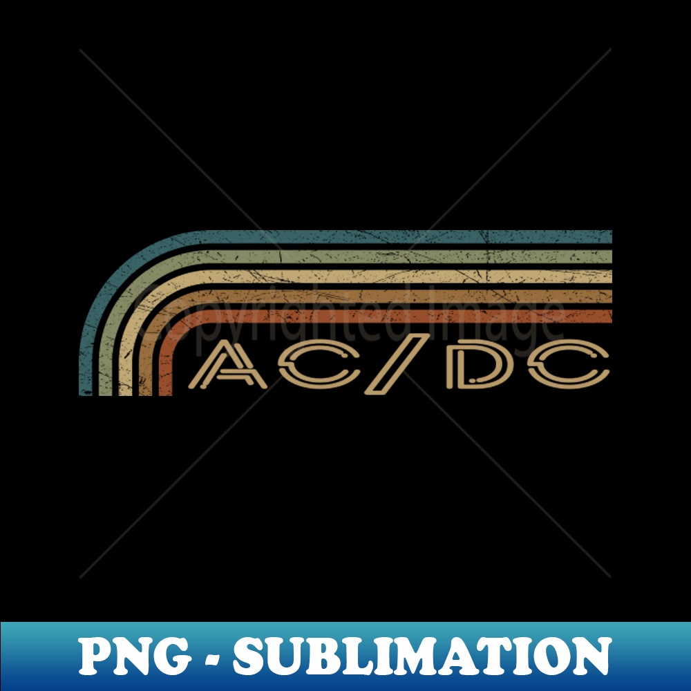 ACDC Retro Stripes - PNG Transparent Sublimation File - Tran | Inspire ...