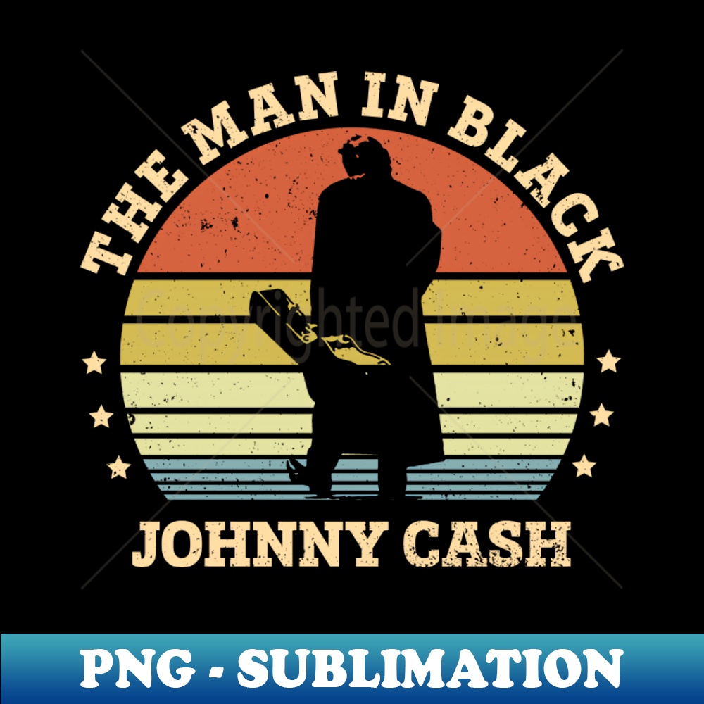 Vintage The Man In Black Johnny - Stylish Sublimation Digita | Inspire ...