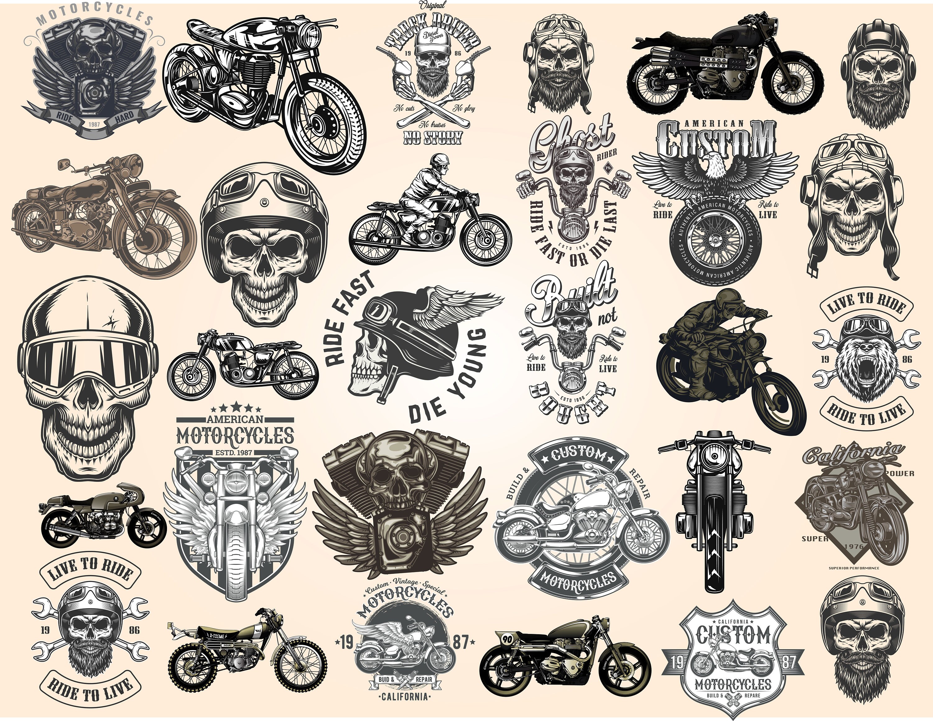 Motorcycle SVG Bundle, Biker Svg, Motor Bike Sayings and Quo | Inspire ...