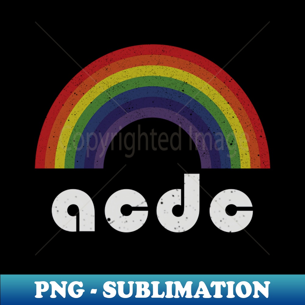 ACDC Vintage Rainbow Design Fan Art Design - Creative Subl | Inspire Uplift