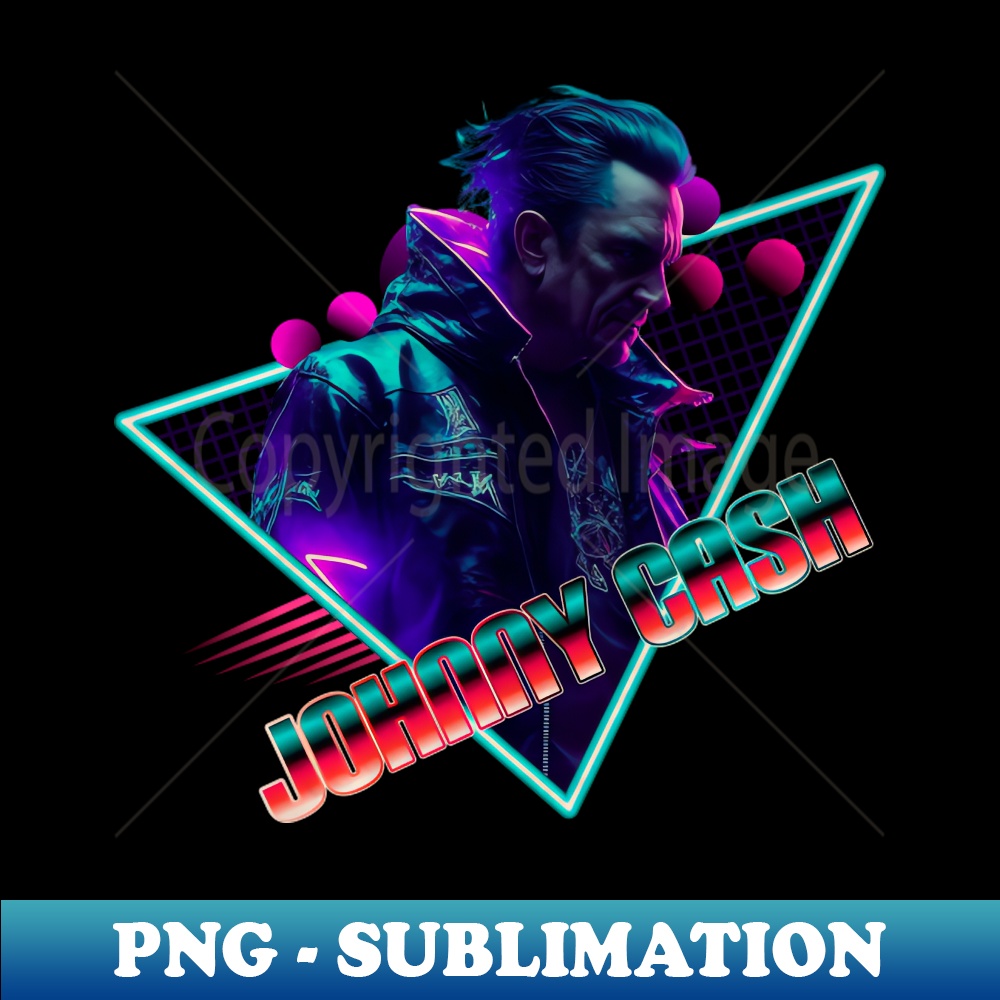 Johnny Cash cyberpunk - PNG Transparent Sublimation Design - | Inspire ...