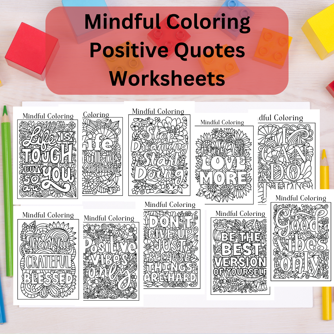 Printable Coloring Pages For Kids &amp; Teens Digital PDF - Mind | Inspire ...