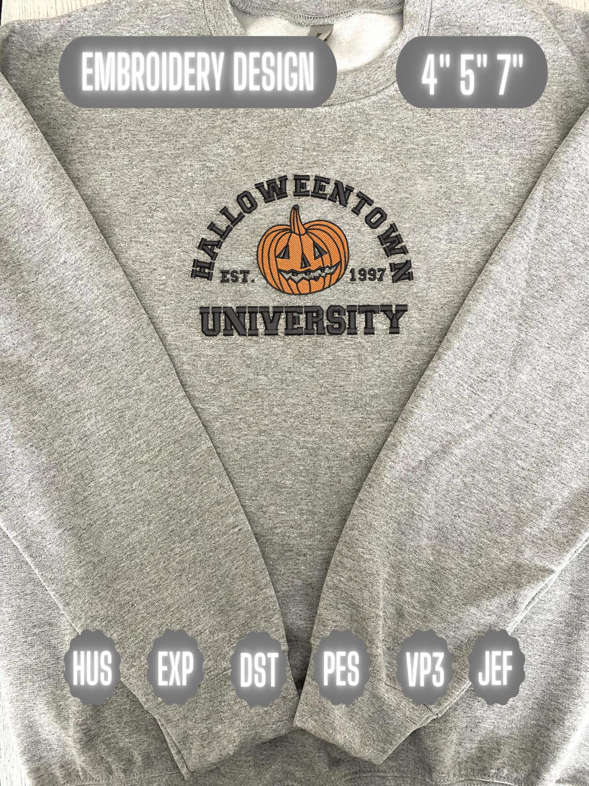 Halloween Town Embroidery Design, Horror Movie Embroidery De Inspire