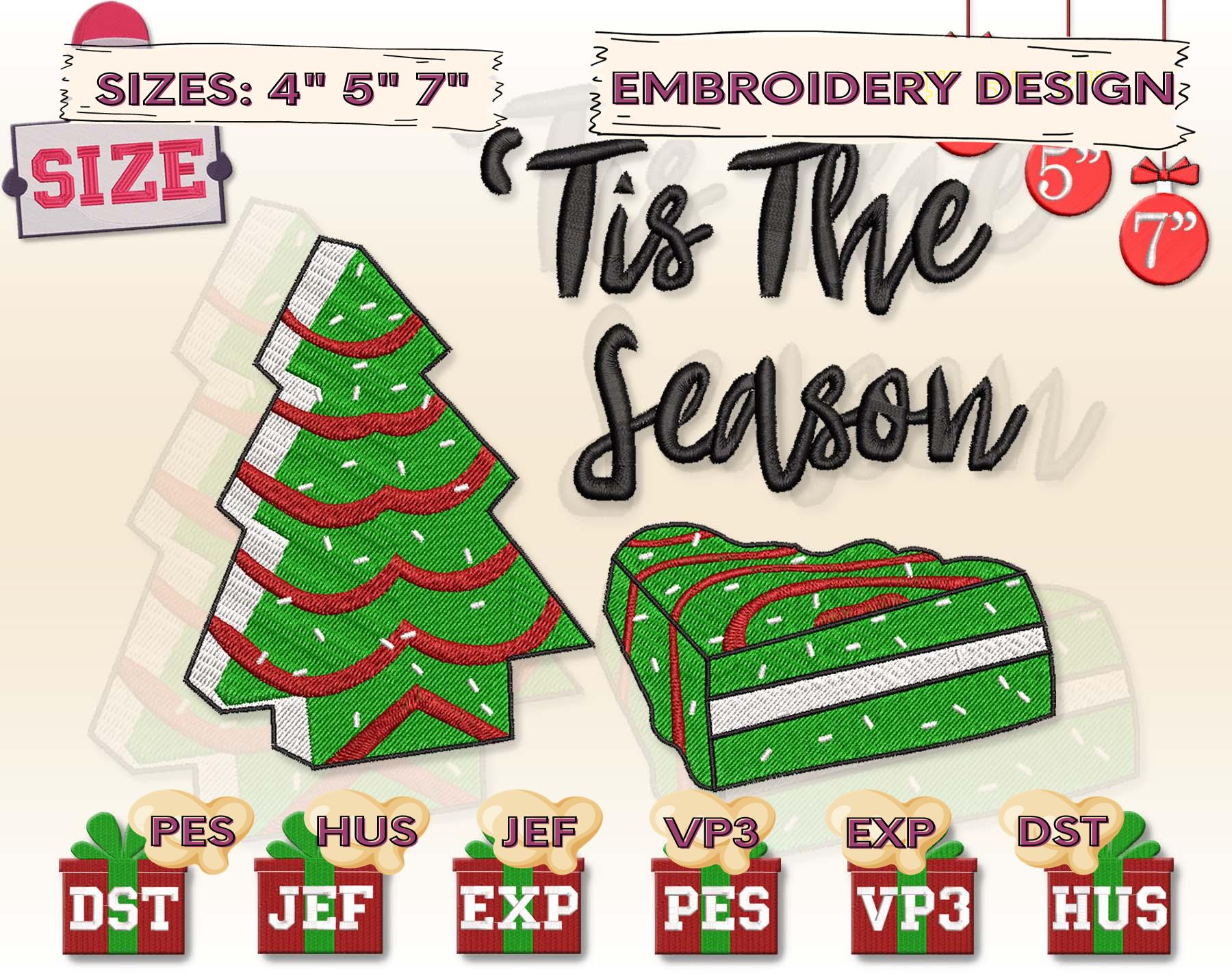 Christmas Tree Cake Embroidery Designs, Christmas Embroidery Inspire