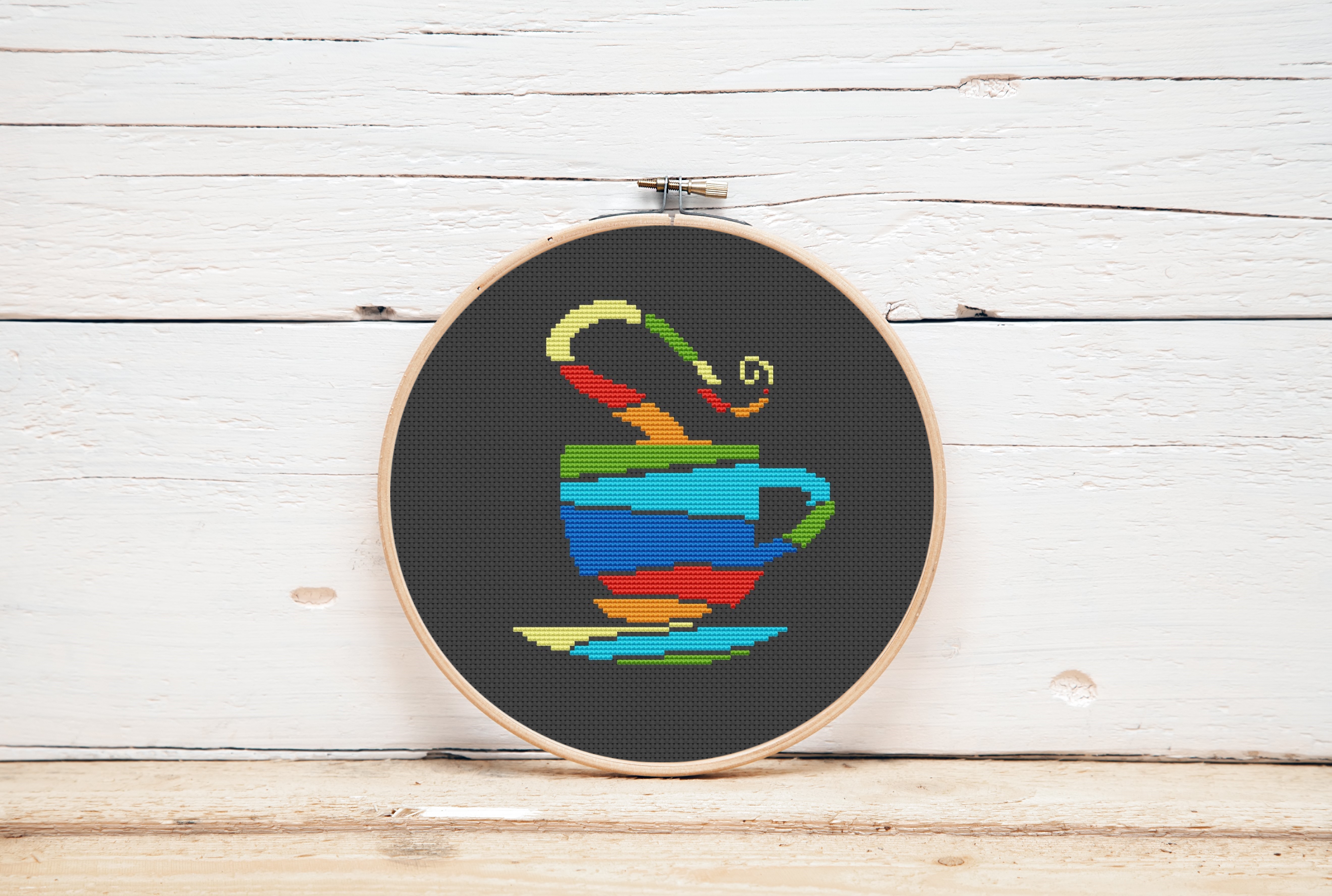 Coffee cup cross stitch pattern Kitchen cross stitch decor C | Inspire ...