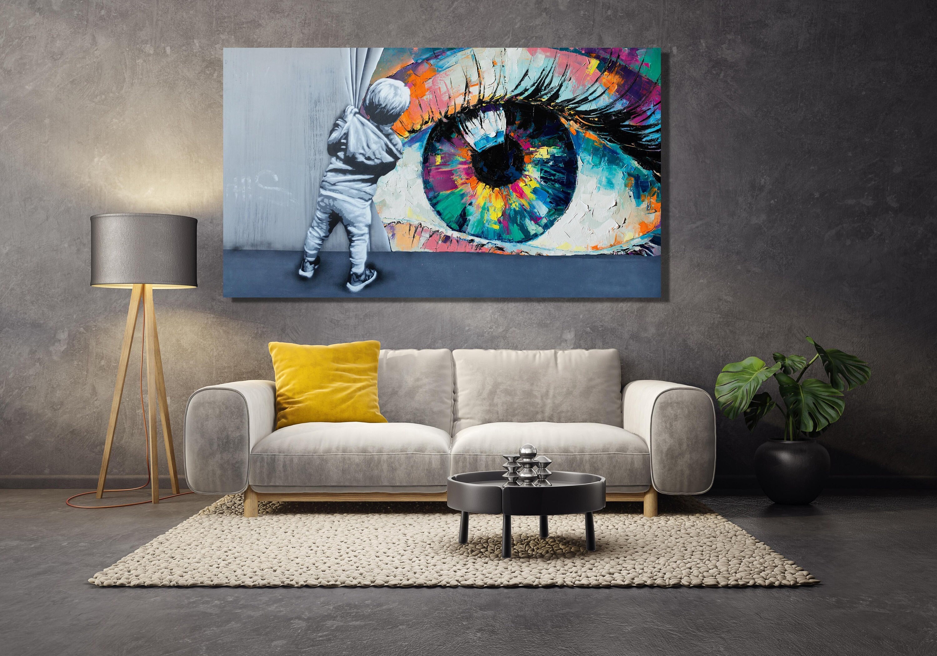 Graffiti Street Art, Banksy Love is All We Need Wall Art Pri Inspire Uplift