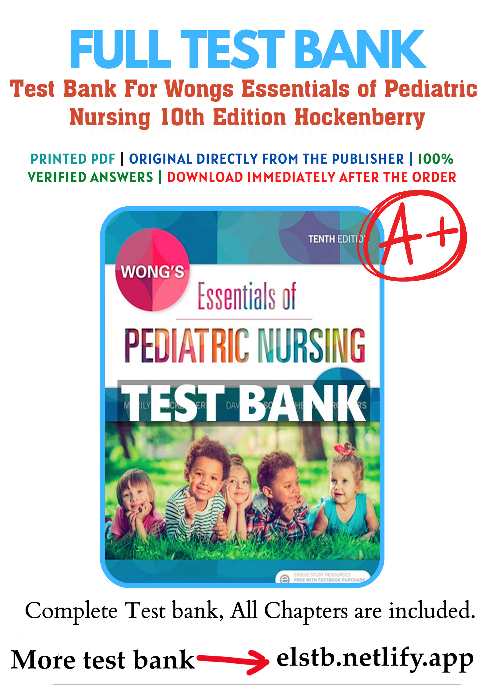 Test Bank For Wongs Essentials of Pediatric Nursing 10th Edi | Inspire ...