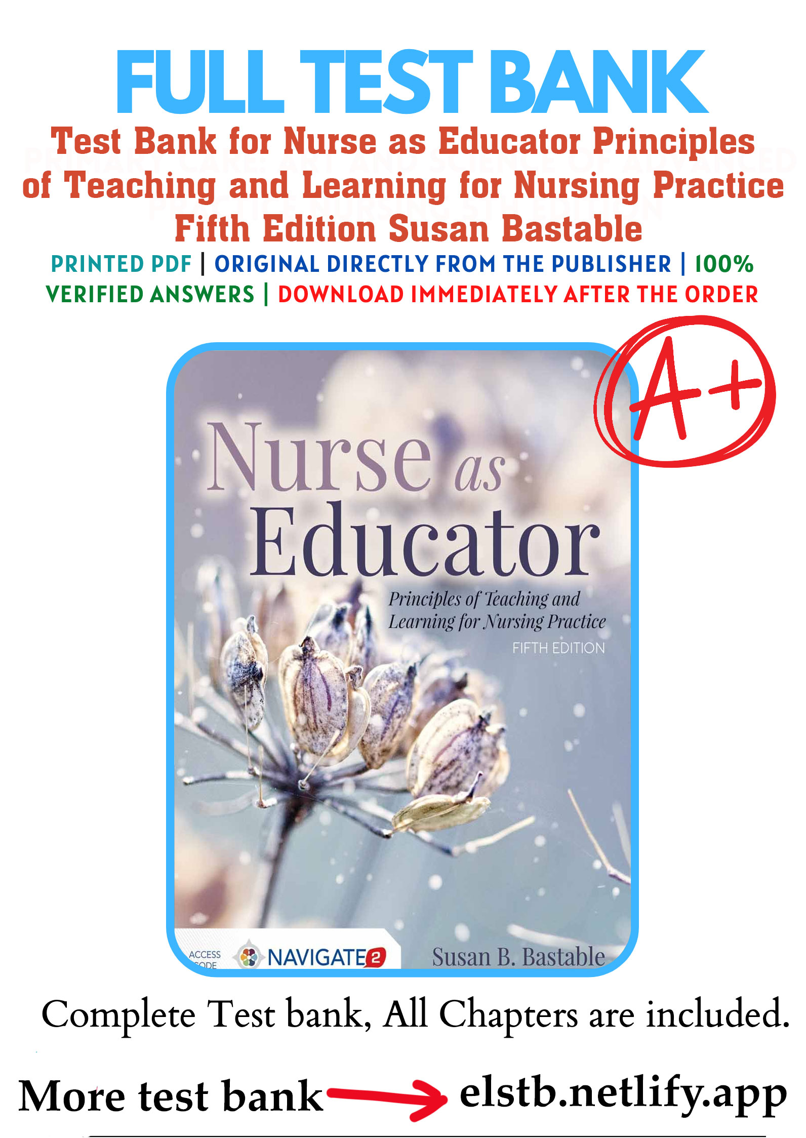 Test Bank for Nurse as Educator Principles of Teaching and L - Inspire ...
