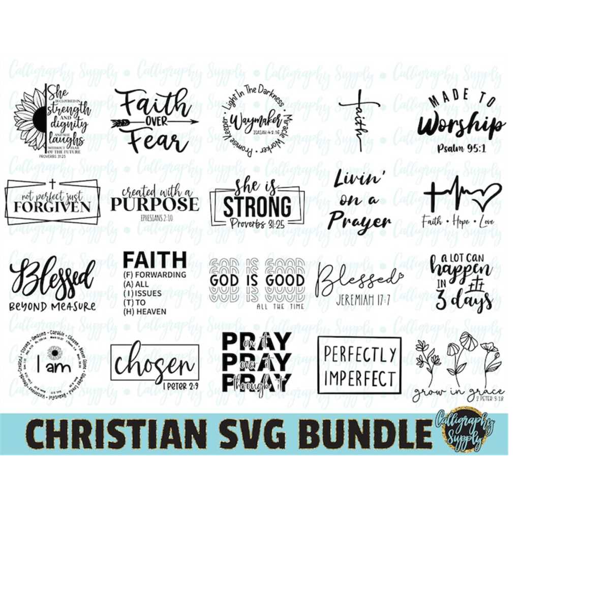 Christian SVG Bundle, Bible Verse SVG Bundle, Faith SVG, Rel - Inspire ...
