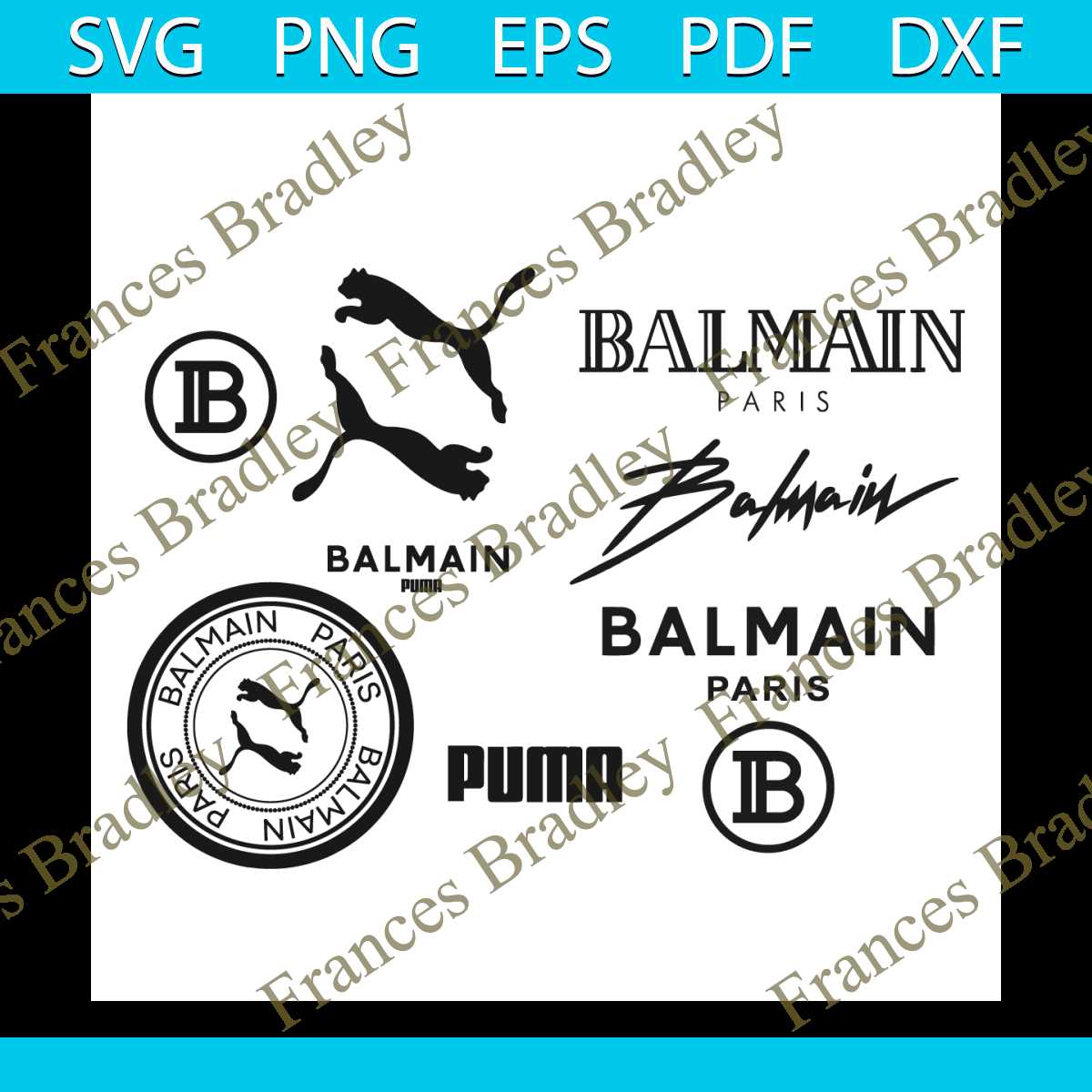 Puma And Balmain Logo Svg Bundle, Trending Svg, Puma Svg, Ba | Inspire ...
