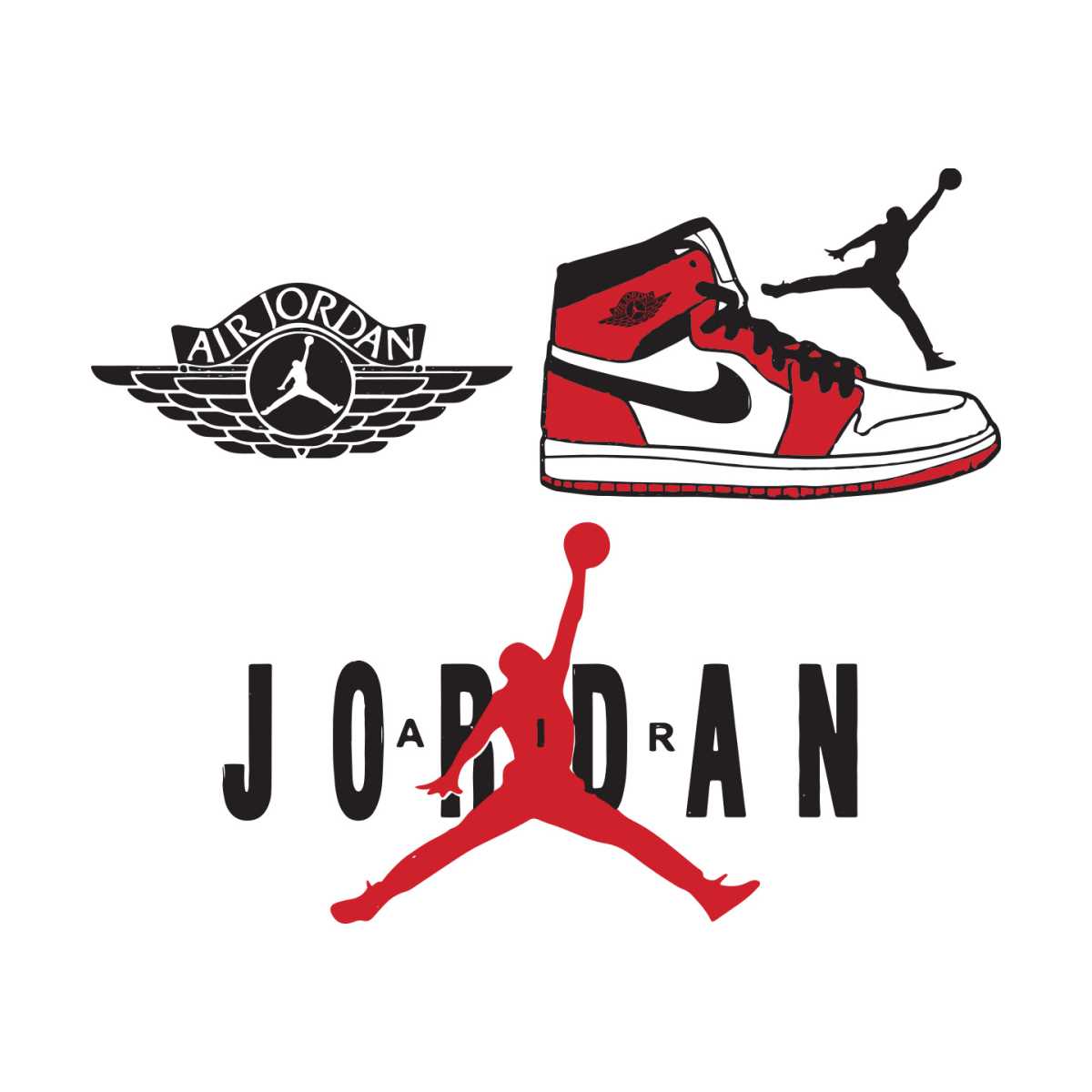 Jordan Sticker Cutouts Air Jordan Logos Svg, Trending Svg, Jordan Svg, Jordan Logo, | Inspire ...