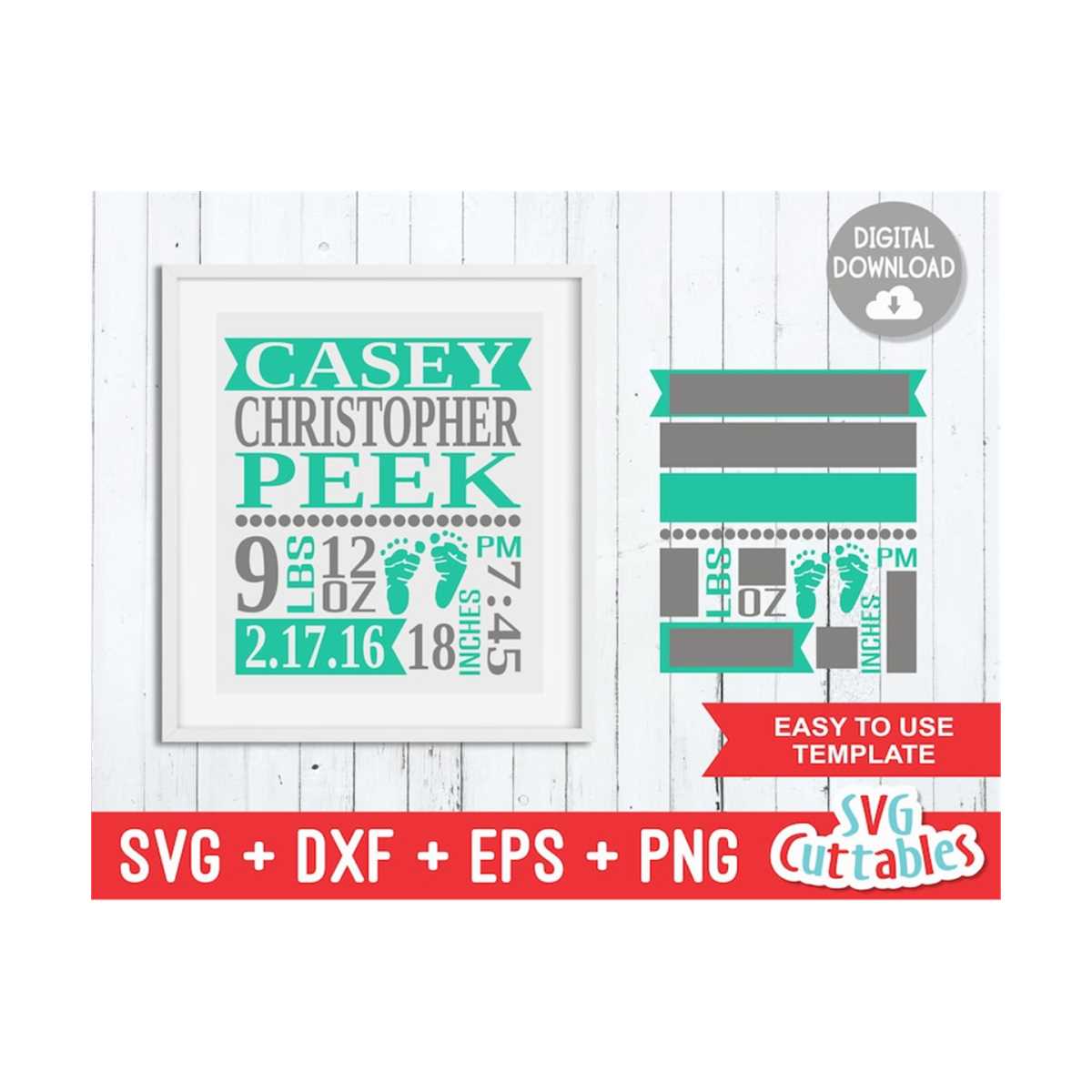 birth-stats-svg-inspire-uplift for Free Printable Free Birth Announcement Template Svg Birth Stats Svg | Inspire Uplift for Free Printable Free Birth Announcement Template Svg