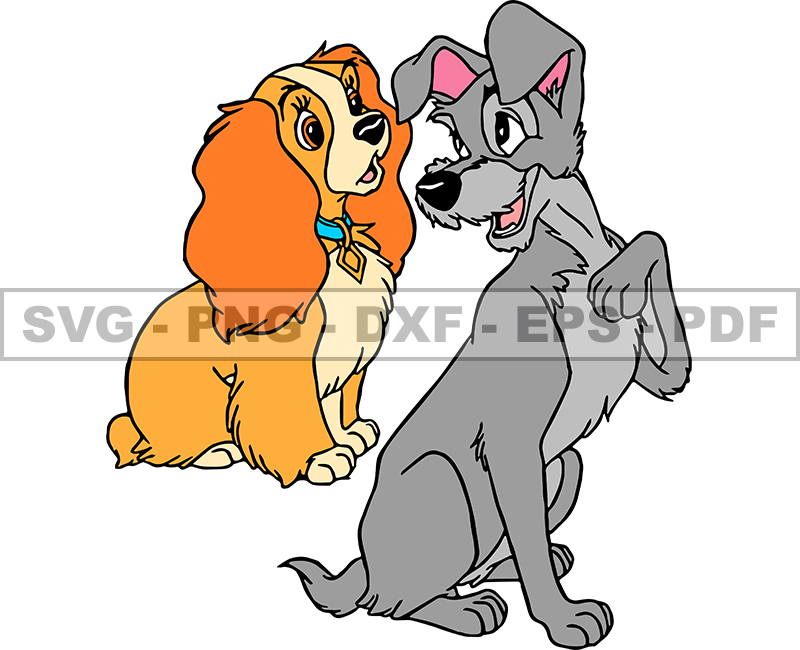 Disney Lady And The Tramp Svg, Good Friend Puppy, Animals S - Inspire