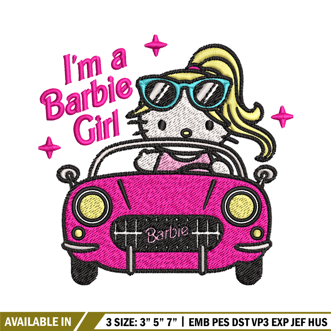 I’m a barbie girl Embroidery design, Barbie logo Embroidery, - Inspire