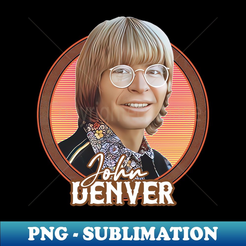 John Denver - Retro Fan Artwork - High-Resolution PNG Subli - Inspire