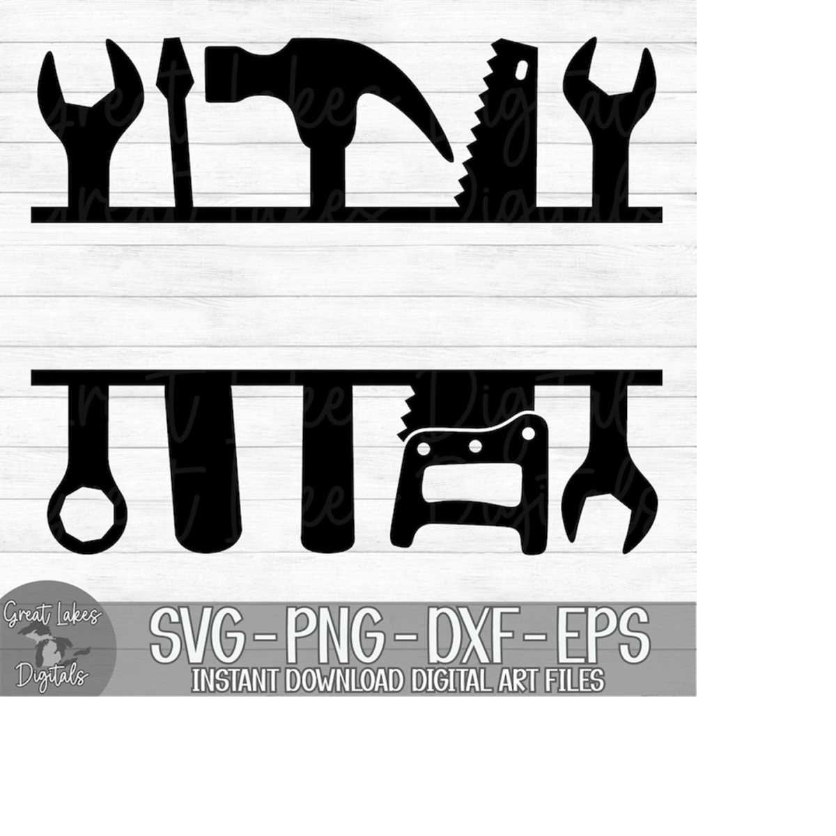Tools Split Monogram Name Frame - Instant Digital Download - | Inspire ...